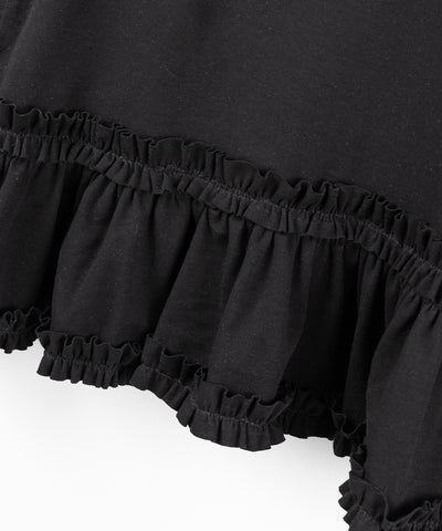 裾フリルレイヤード長袖トップス / hem frill layered long sleeve tops