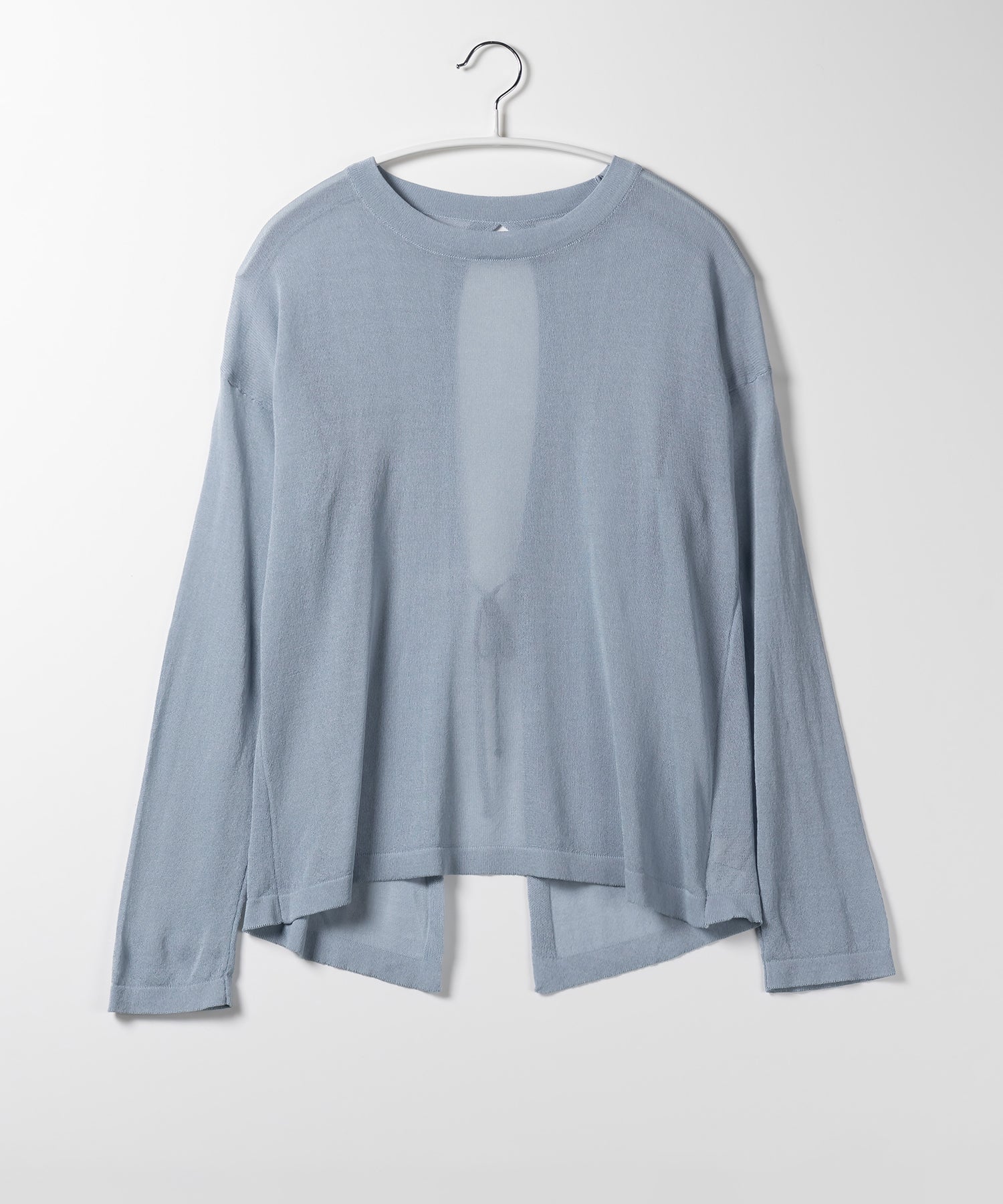 【 選べる7color 】ニュアンスカラーバックスリットオーバーシアーニット / nuance color back slit over sheer knit