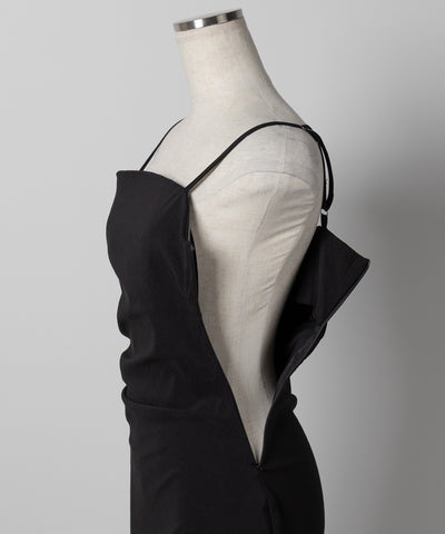サイドタックストレッチスリットミニキャミワンピース / side tack stretch slit mini cami onepiece
