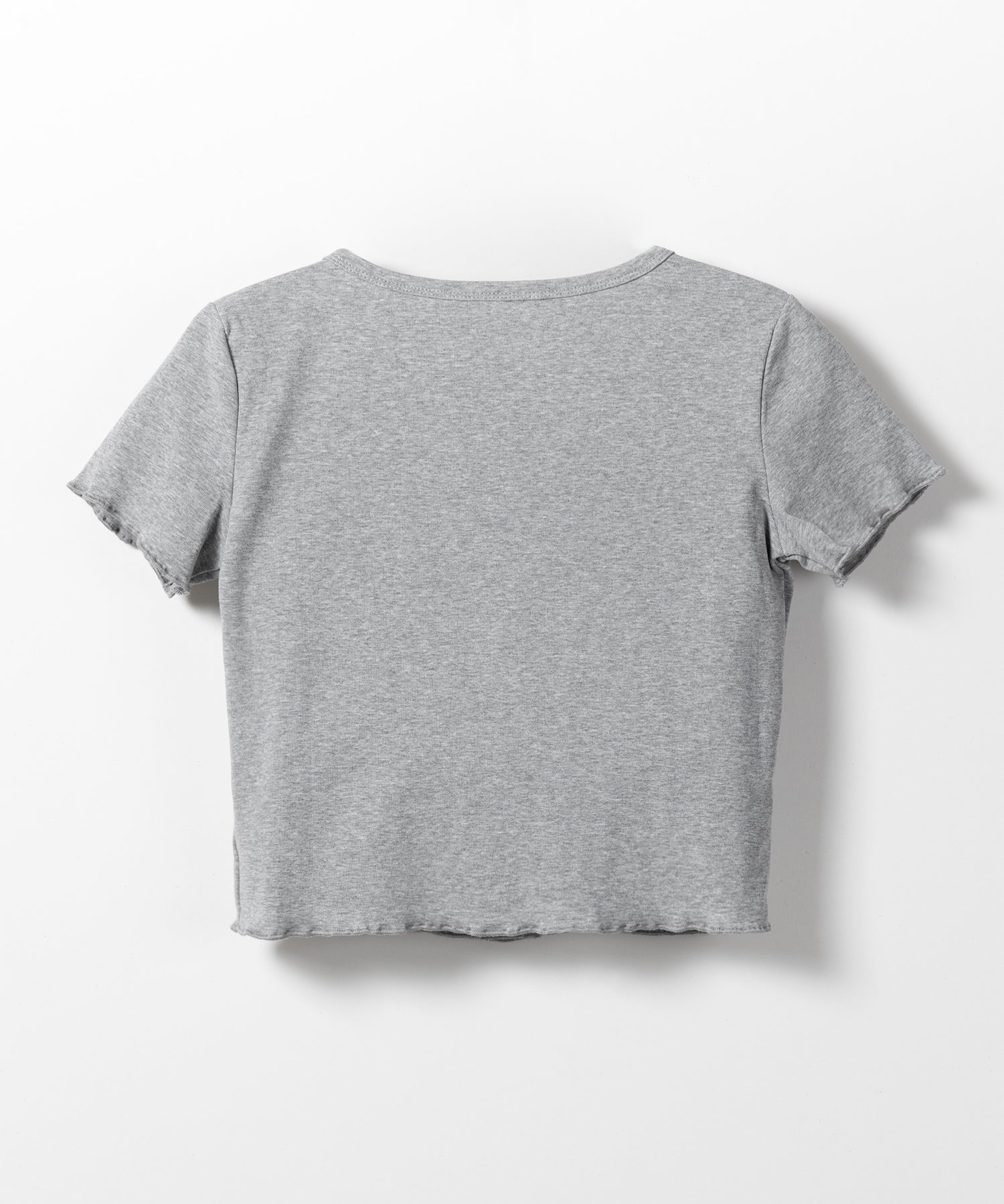 【 3color 】フロントボタン半袖メローショートTシャツ / front button mellow short Tee