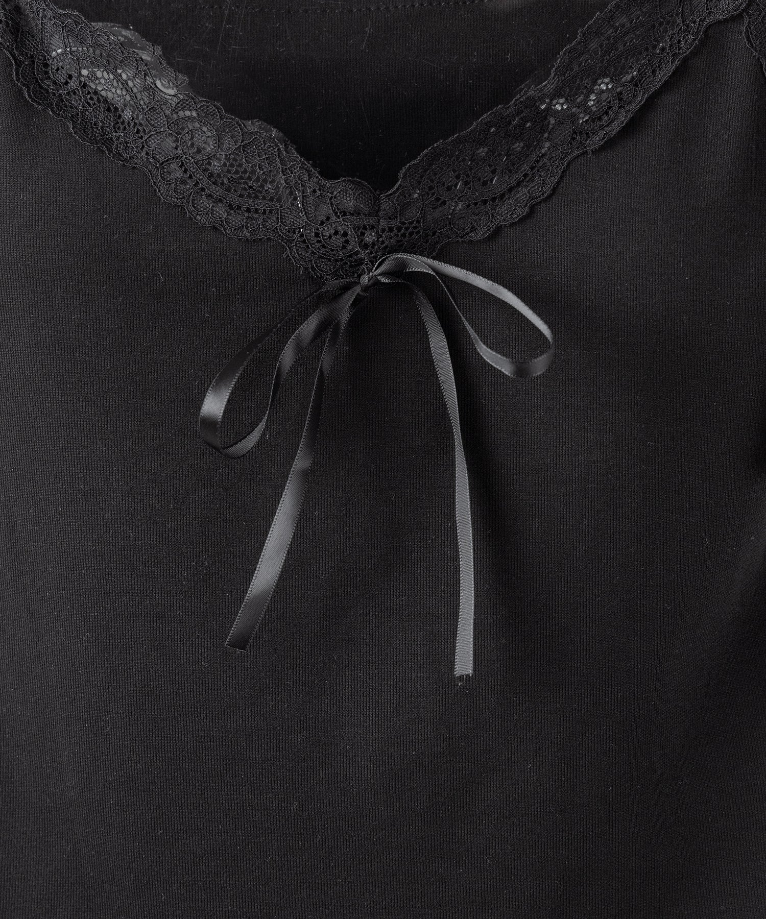 3サテンリボンレースリブキャミソール / three satin ribbon lace lib camisole