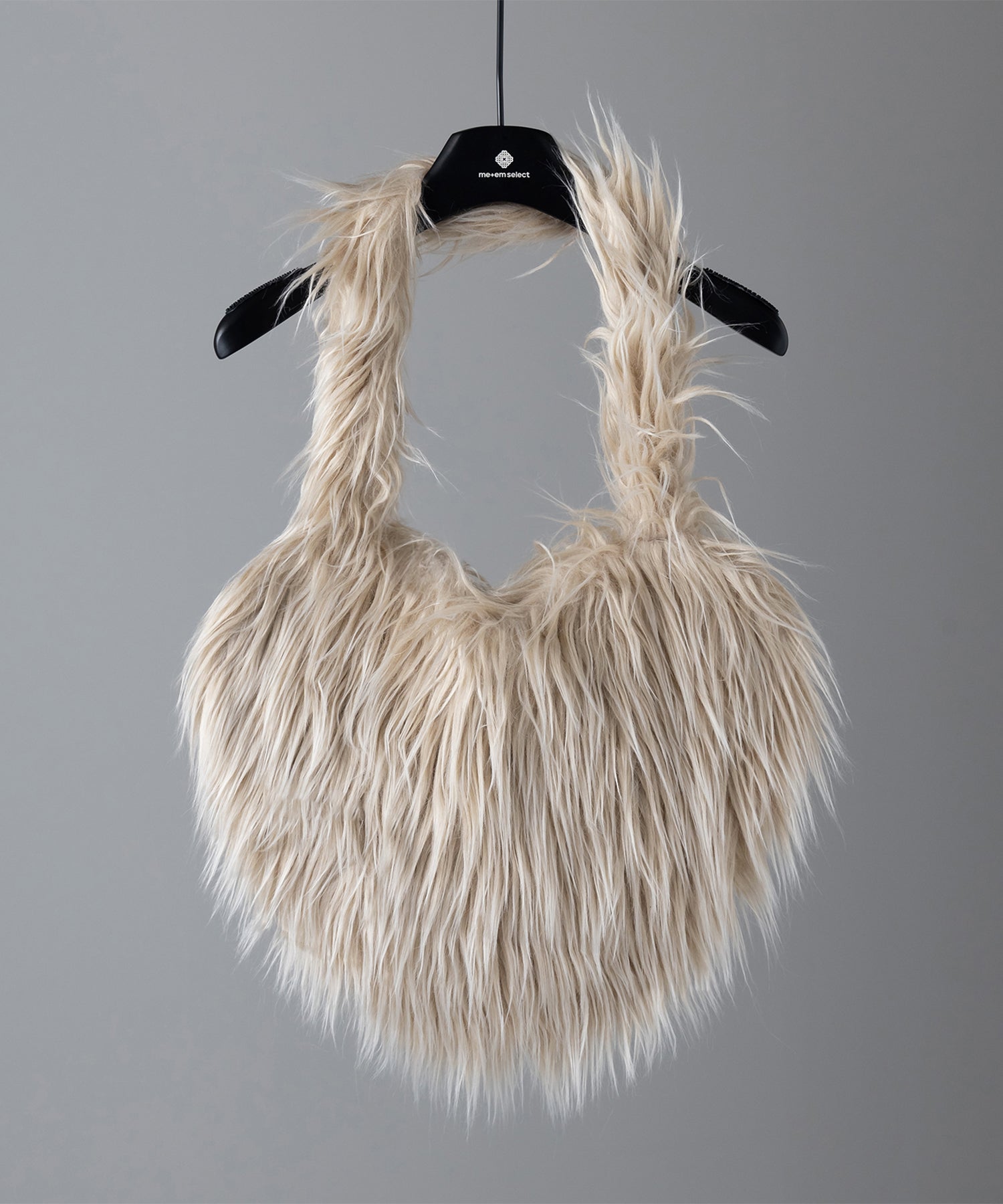 【 4color 】シャギーファーハートショルダーバッグ / shaggy fur heart shoulder bag