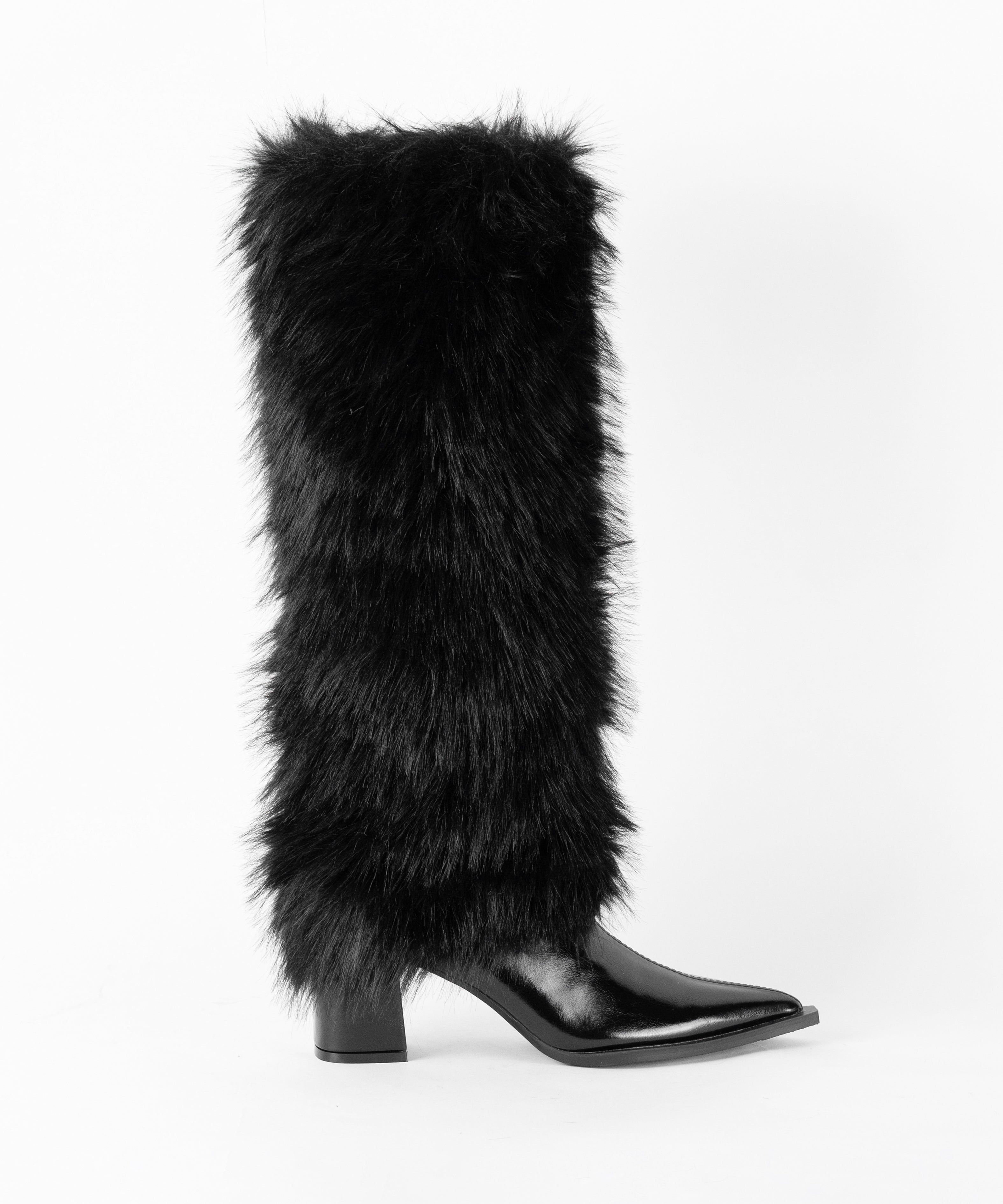 ミックスフェイクファーロングカバーブーツ / mix fake fur long cover boots