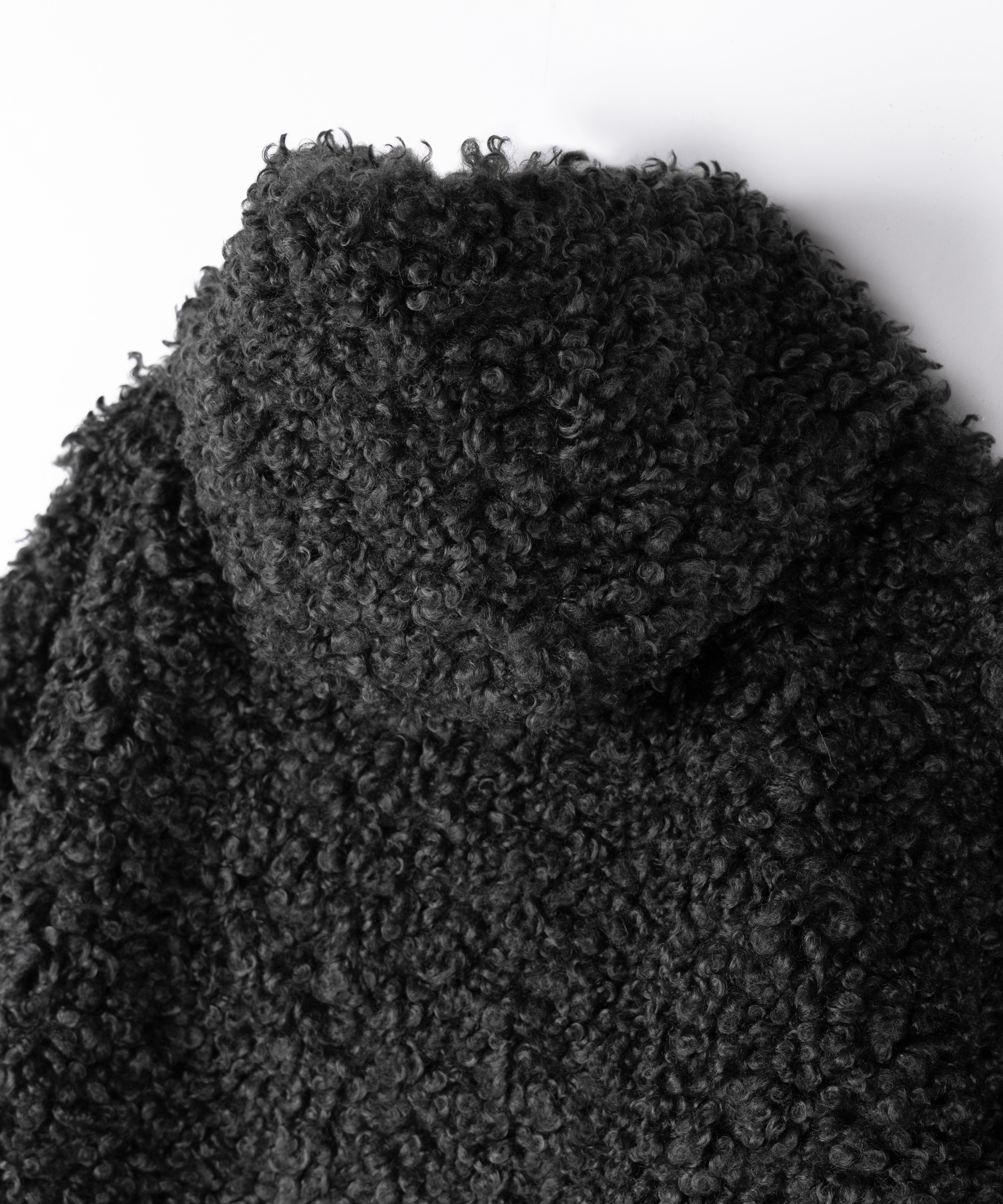 【 限定先行販売 】プードルボアミドルフーディコート / poodle boa middle hoodie coat