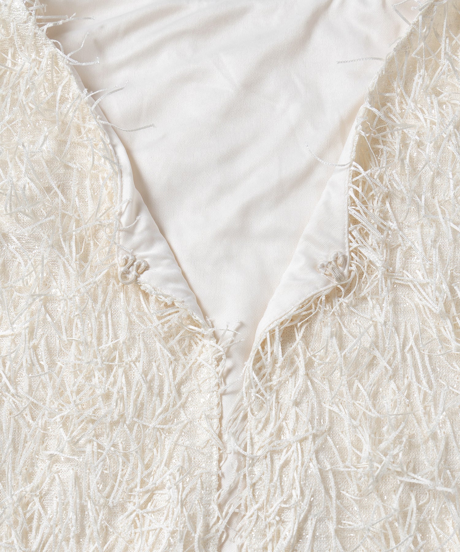 【 セットアップ可能 】シャギーフリンジショートカーディガン /shaggy fringe short cardigan
