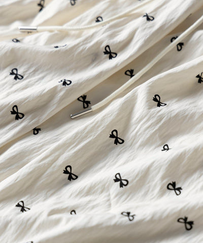 リボンプリントワイドイージーパンツ / ribbon print wide easy pants