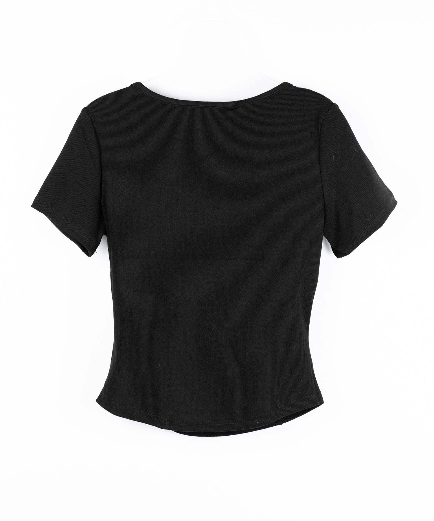 レースアップスリムリブTシャツ / laceup slim lib T-shirts