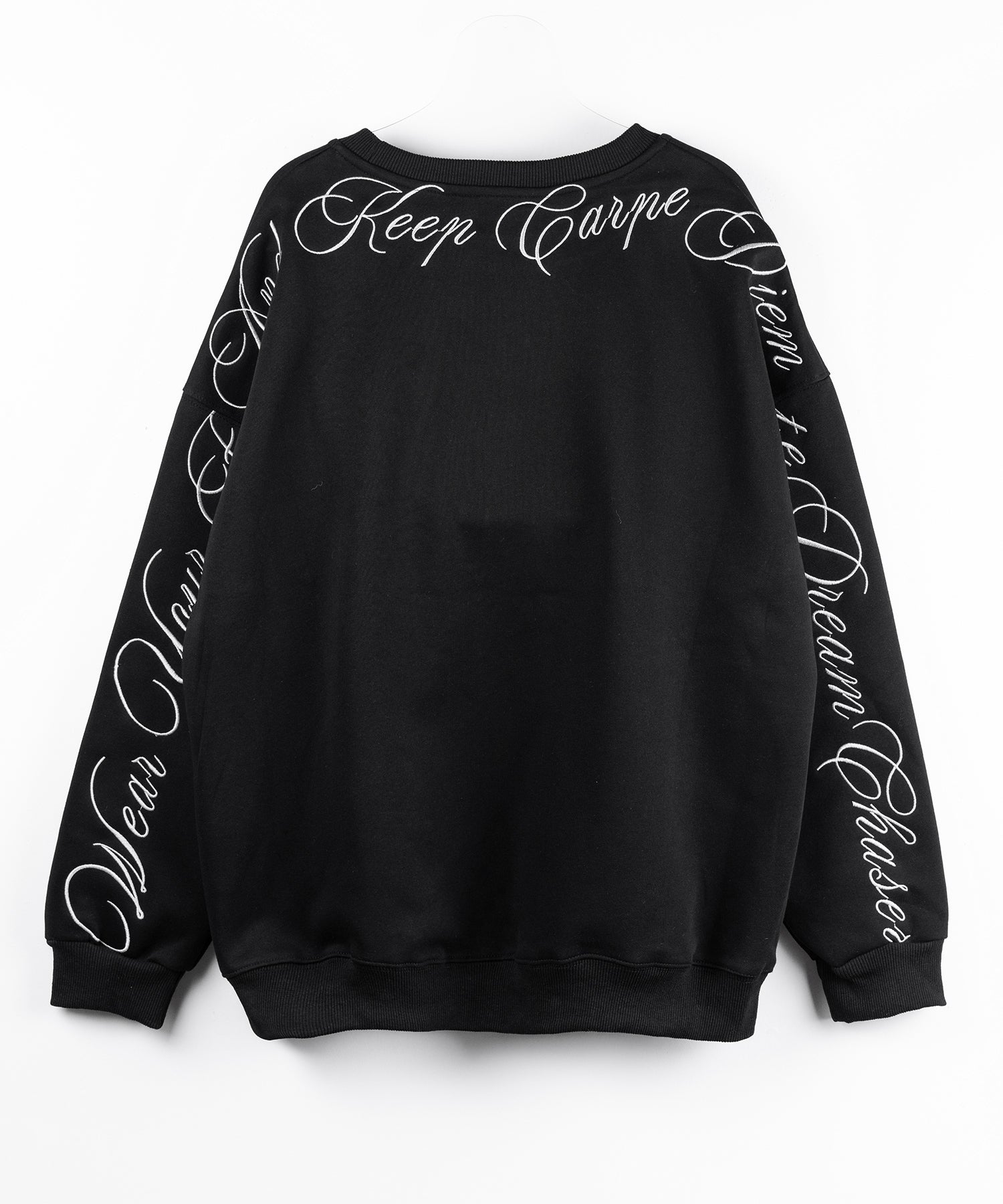 レタリングロゴ刺繍スウェットプルオーバー / lettering logo embroidery sweat pullover