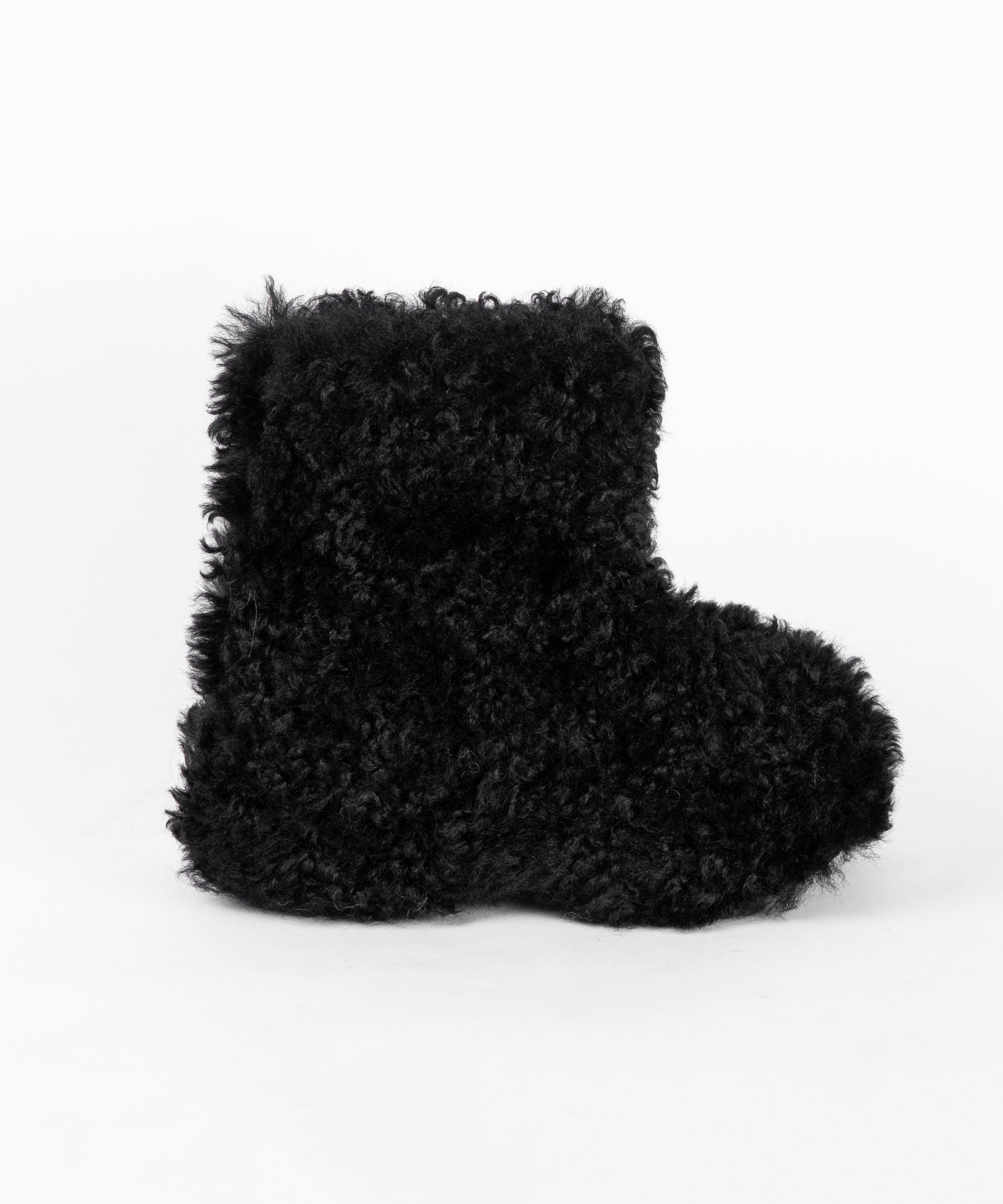 厚底テディボアショートブーツ / platform teddy boa short boots