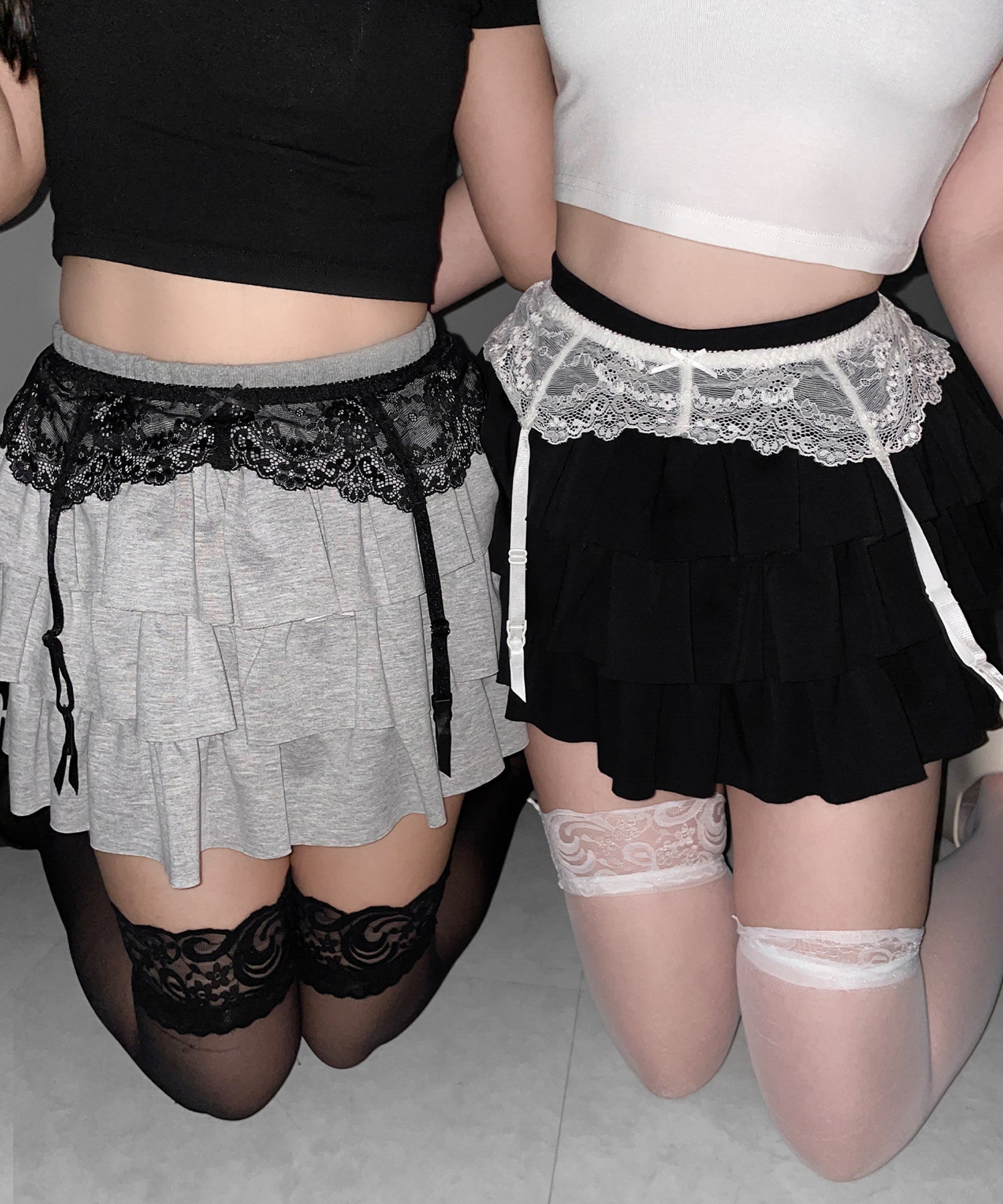 レースリボンストラップガーターベルト /lace ribbon strap garter belt