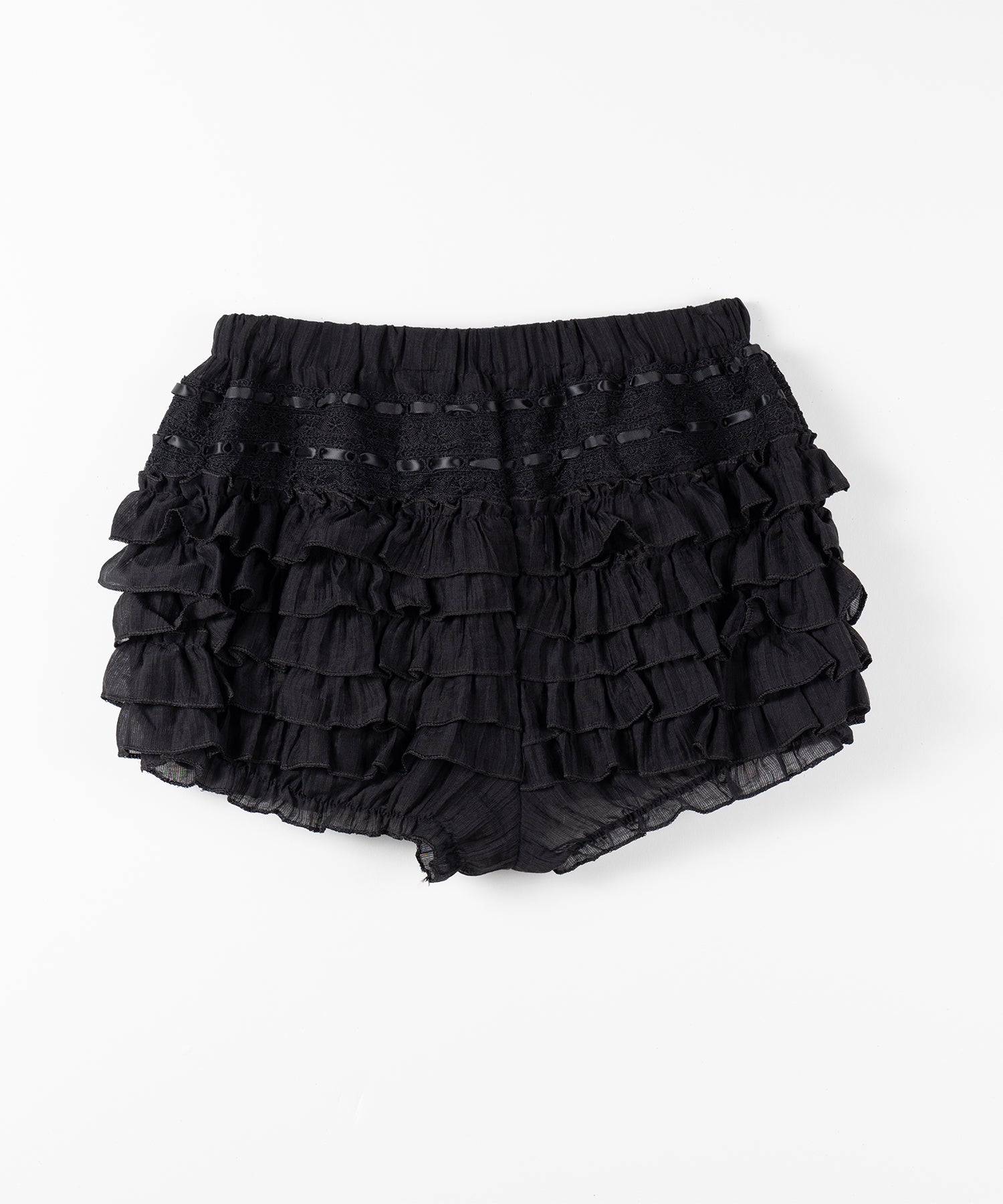 シアーフリルレースショートパンツ / Sheer frill lace shorts