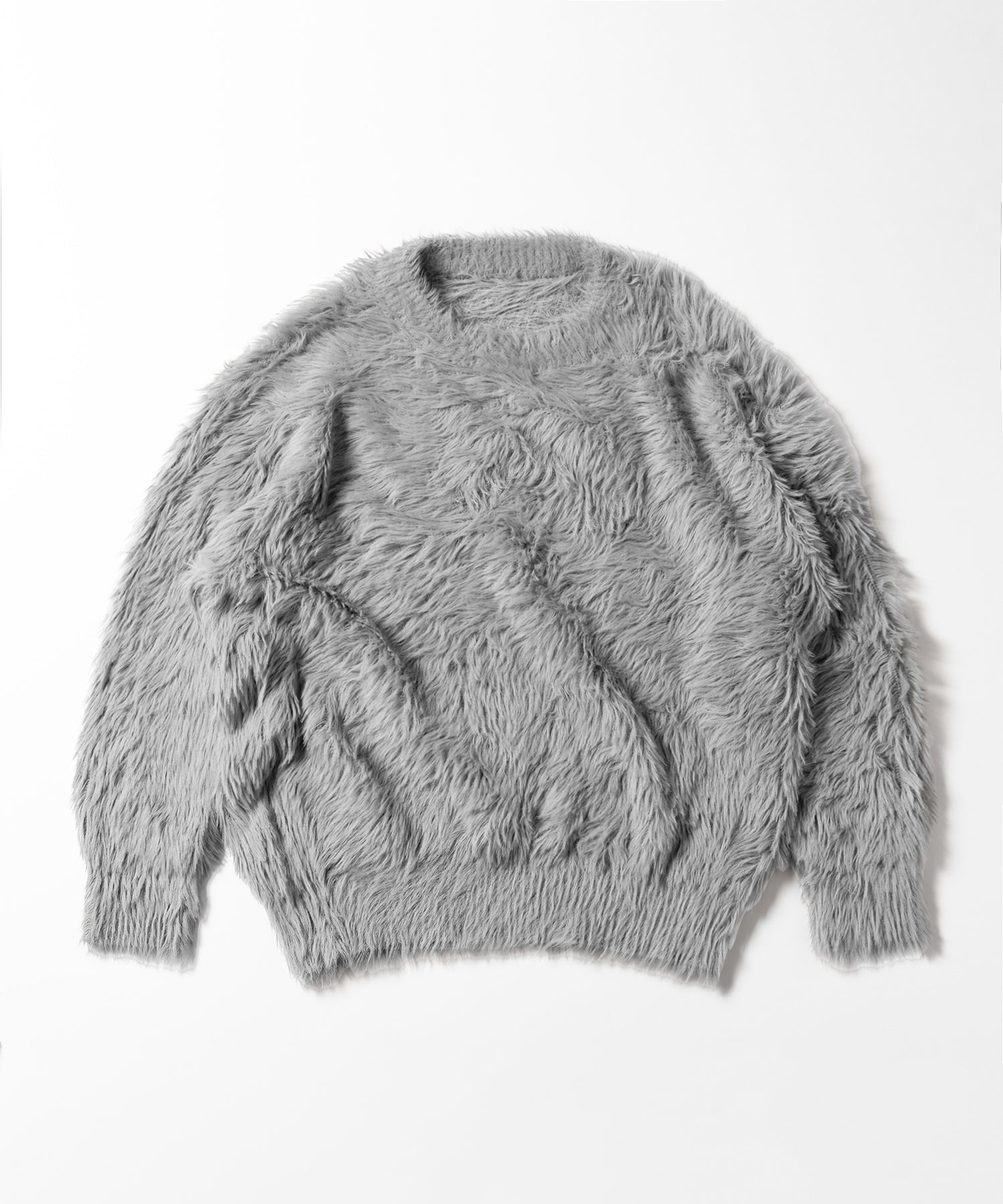 【 4color 】ビッグシルエットロングシャギールーズニット / big silhouette long shaggy loose knit