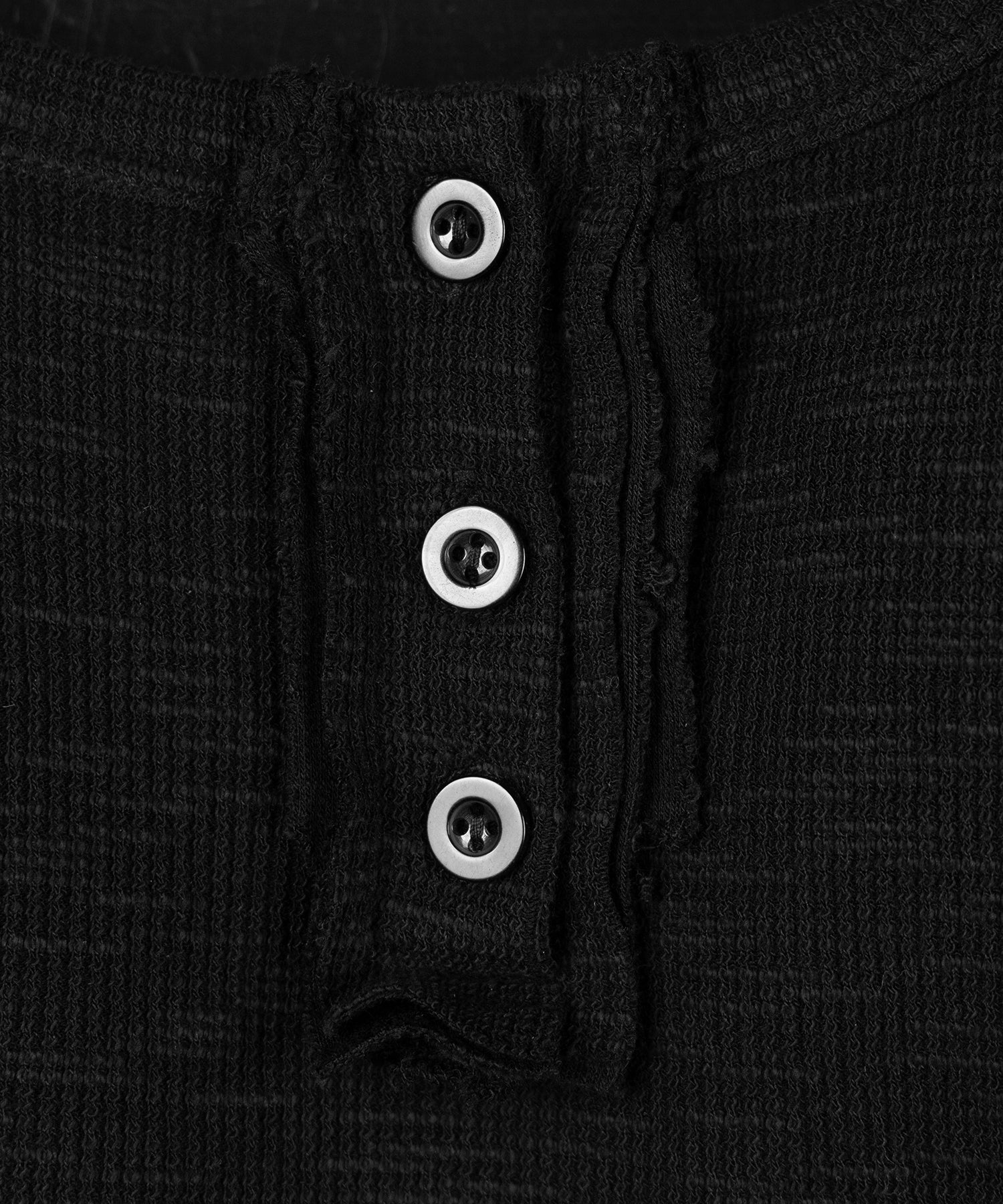 スクエアヘンリーネック半袖ピチTシャツ /square henley neck short sleeve pichi T-Shirt