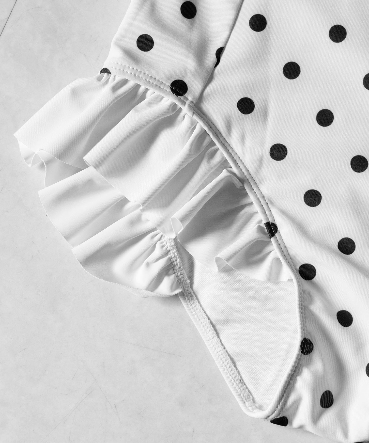 【 レディース水着 】ドットリボンフリルワンピース水着 / Dot ribbon frill onepiece swimwear