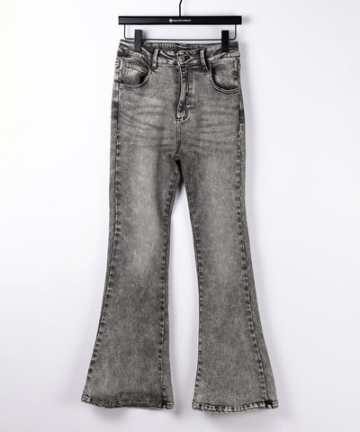 【 セットアップ 】ヴィンテージライクデニムビスチェ + ストレッチフレアデニム SET / 【 SET UP 】 vintage like denim bustier + stretch flare denim