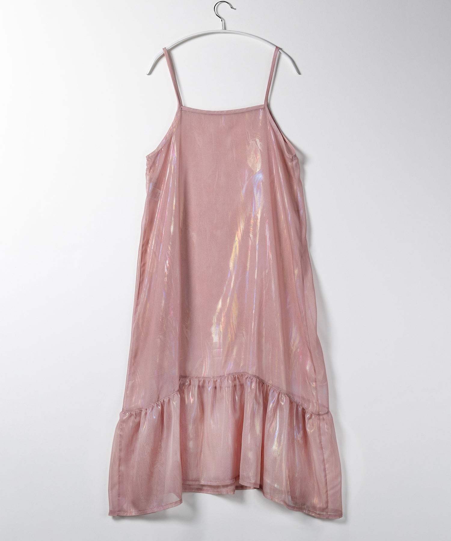 オーロラグロスオーガンジーギャザーフレアキャミワンピース / Aurora gloss organdygather flare cami onepiece