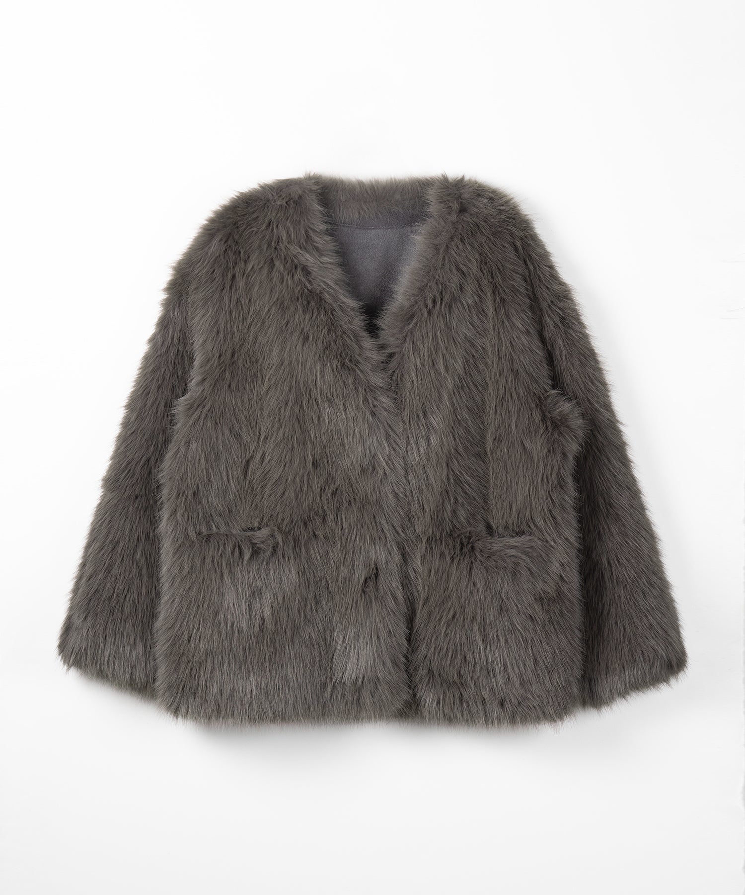 ミンクライクフェイクファーボリュームコート / mink-like fake fur volume coat