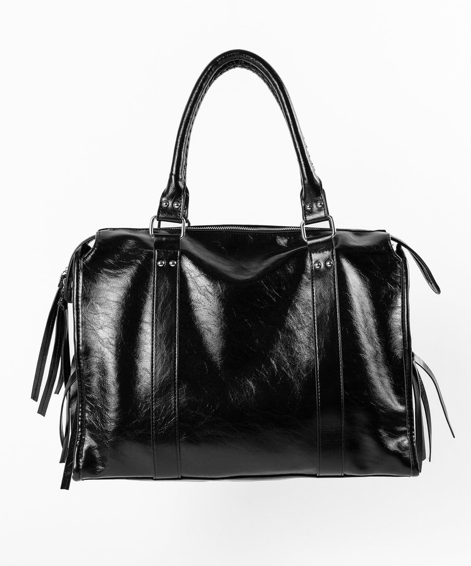 ヴィンテージフェイクレザーボストンエディターズバッグ / vintage fake leather boston editors bag