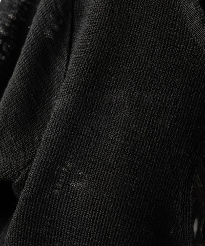 ダブルリボンシアーニットショートカーディガン / double ribbon sheer knit short cardigan