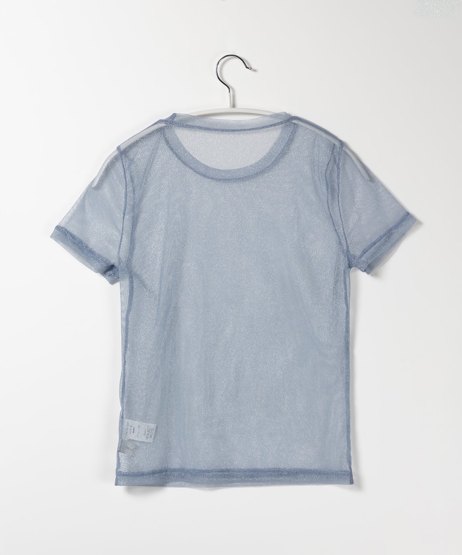 【 選べる3color/2size 】シルバーラメチュールシースルーTシャツ