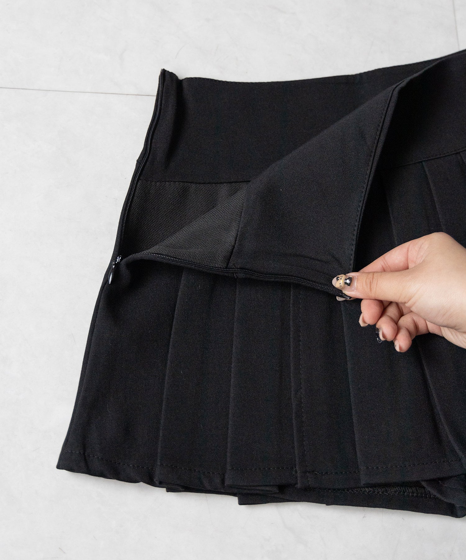 プリーツマイクロミニスカパン / pleated micro mini skirt pants