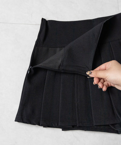 プリーツマイクロミニスカパン / pleated micro mini skirt pants