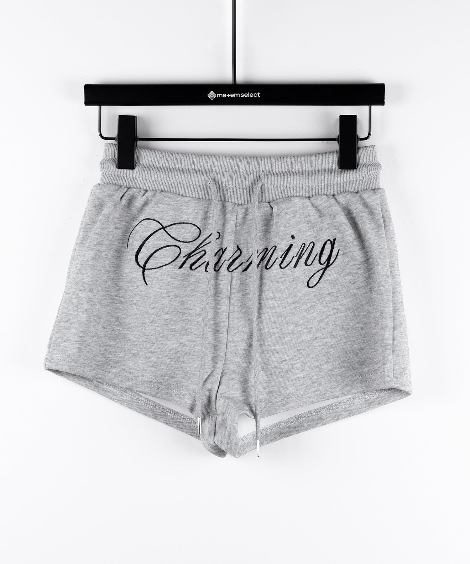 【 セットアップ 】レタリングロゴ刺繍ジップアップパーカー&ショートパンツ / lettering logo embroidery zip-up hoodie & short pants SETUP