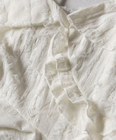 アシンメトリーダメージフリルキャミソール / asymmetry damage frill camisole