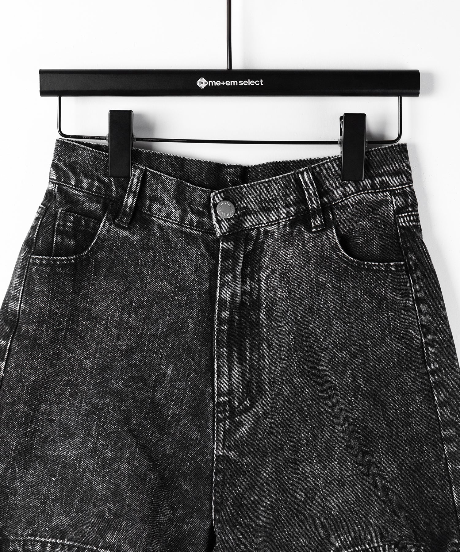 【 セットアップ着用可能 】2WAYヴィンテージケミカルブリーチカットアウトリボンデニム / 2WAY vintage chemical bleach cutout ribbon denim