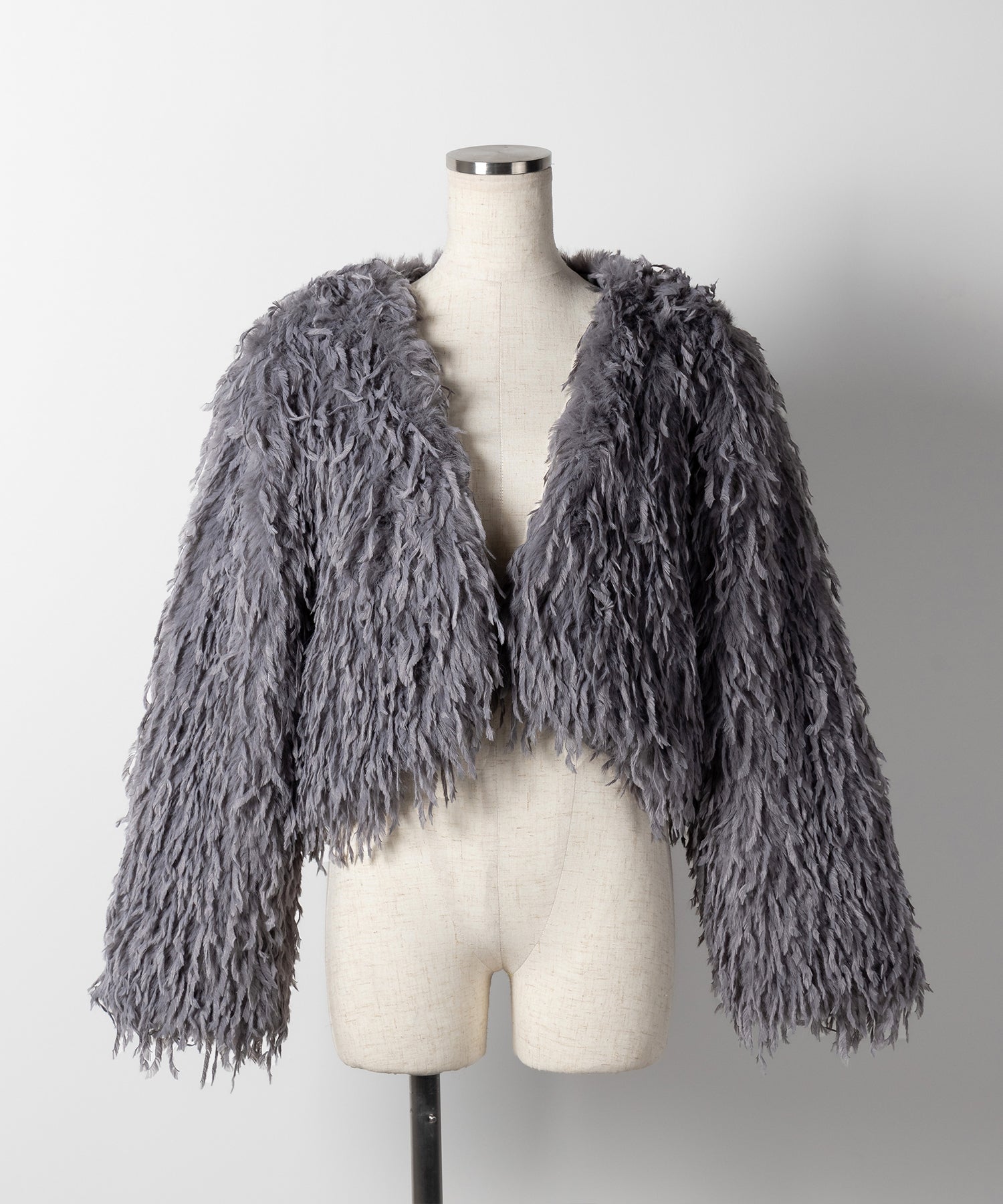 【 4color 】ムードフェザーワイドスリーブショートカーディガン/ mood feather wide sleeve short cardigan