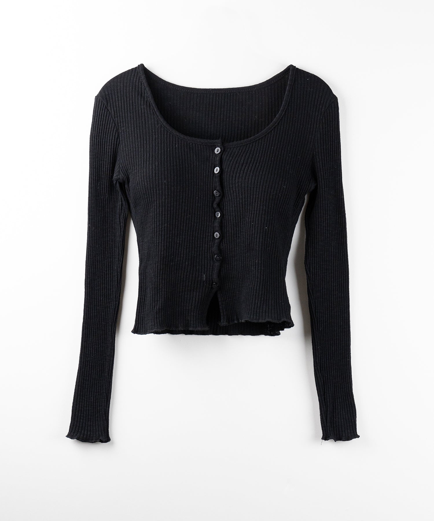 【 2点セット 】レイヤードレースシアーリブカットソーカーディガン / layered lace sheer rib cut and sew cardigan