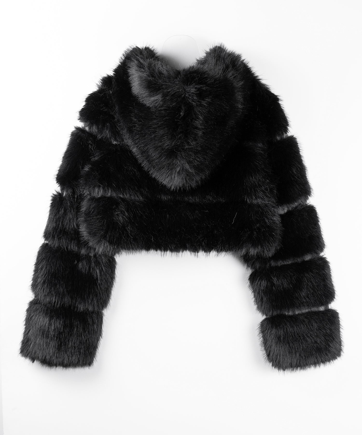 フェイクファーフーディショートコート / fake fur hoodie short coat