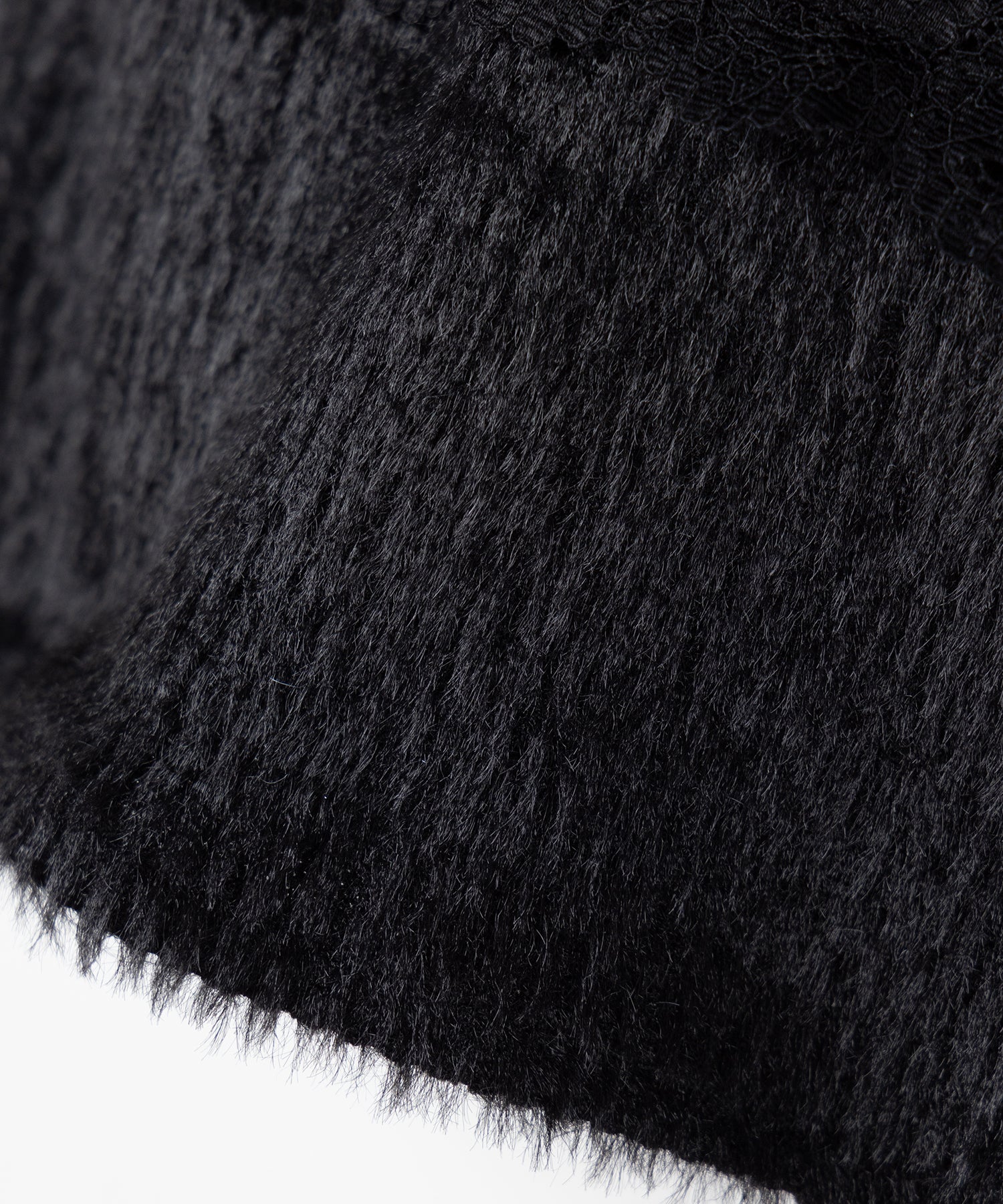 【 カップ付き 】ダブルレースシャギーファーショートビスチェキャミソール / double lace shaggy fur short bustier camisole