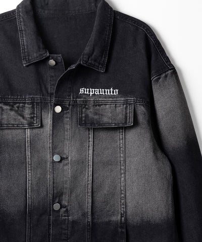 グラデーションヴィンテージウォッシュオーバーデニムジャケット / gradation vintage wash over denim jacket