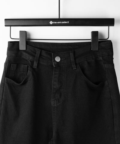レースアップカットアウトストレッチフレアデニム / lace up cutout stretch flare denim