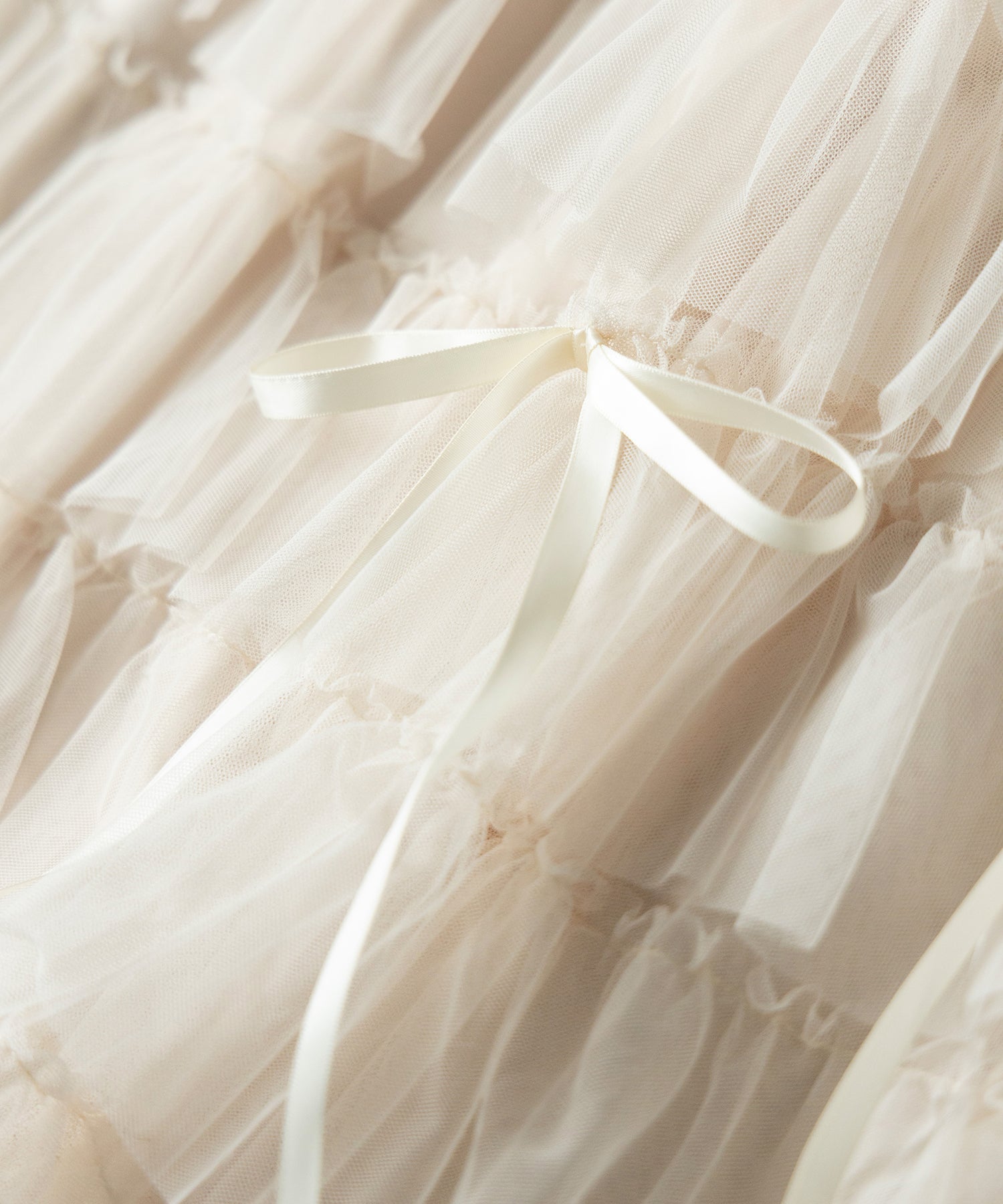 【 4color 】ストラップリボンバレエコアチュールスカート /strap ribbon ballet core tulle skirt