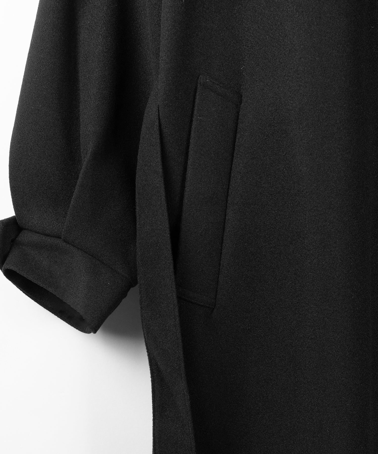 【 ウエストマークベルトSET 】2WAY ステンカラーレディメルトンロングコート / 2WAY soutien collar lady melton long coat