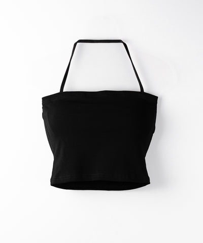 【 2点セット 】フロントリボンショートカーディガン+ ホルターキャミソール SET / front ribbon short cardigan + halter camisole SET