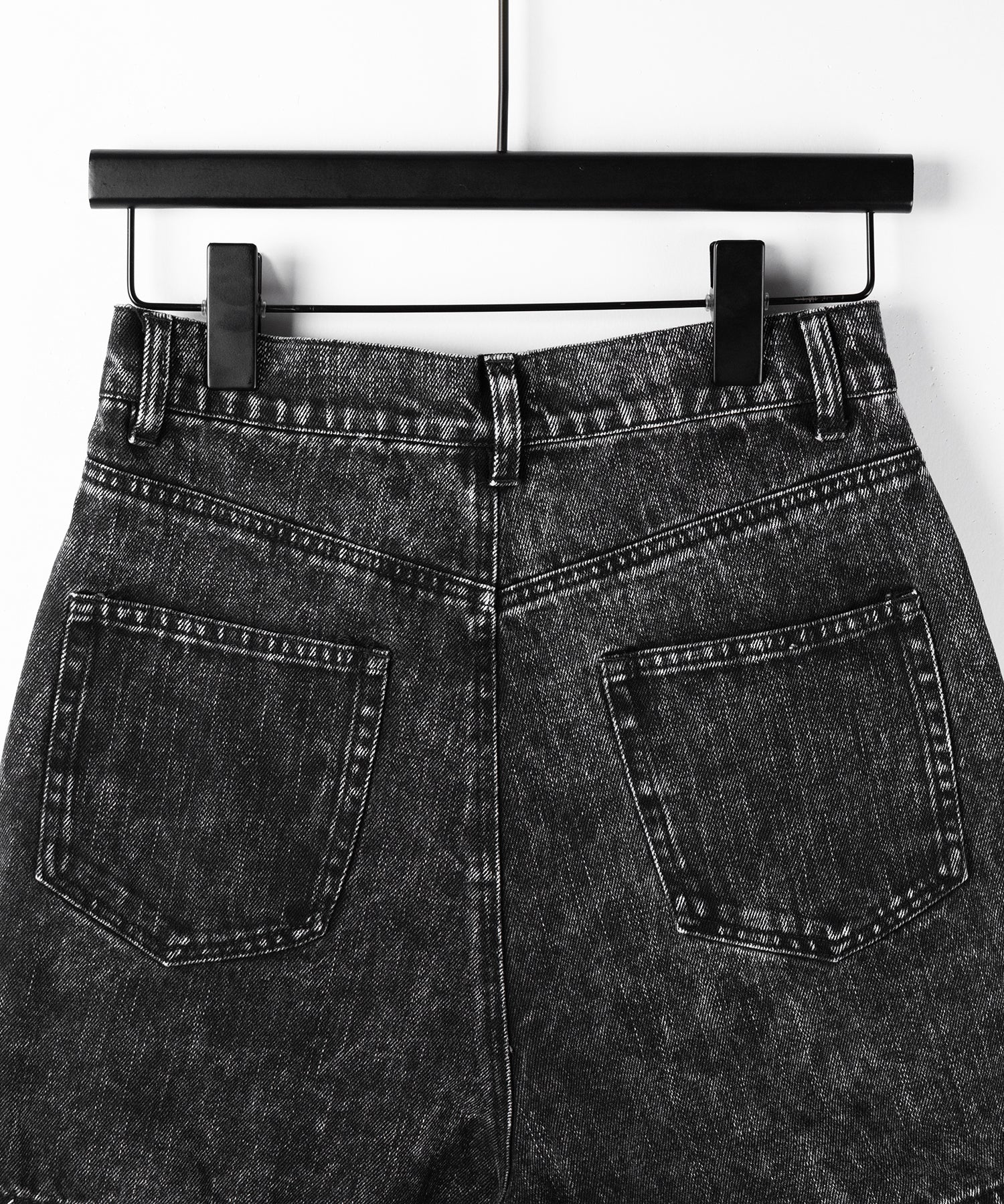 【 セットアップ着用可能 】2WAYヴィンテージケミカルブリーチカットアウトリボンデニム / 2WAY vintage chemical bleach cutout ribbon denim