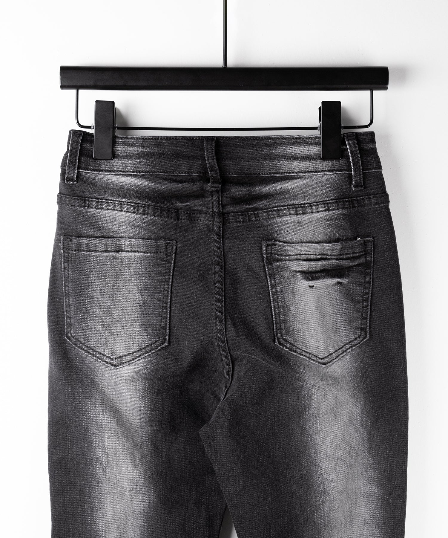 フリンジデザインヴィンテージライクストレッチフレアデニム / fringe design vintage-like stretch flare denim