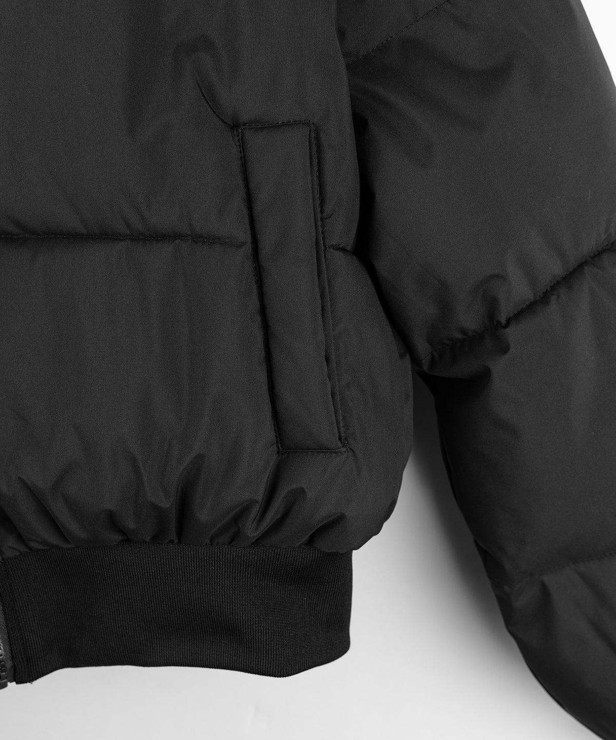 【 フード取り外し可能2WAY 】フェイクファーフードショート中綿ジャケット / 2WAY fake fur hoodie short fake down jacket