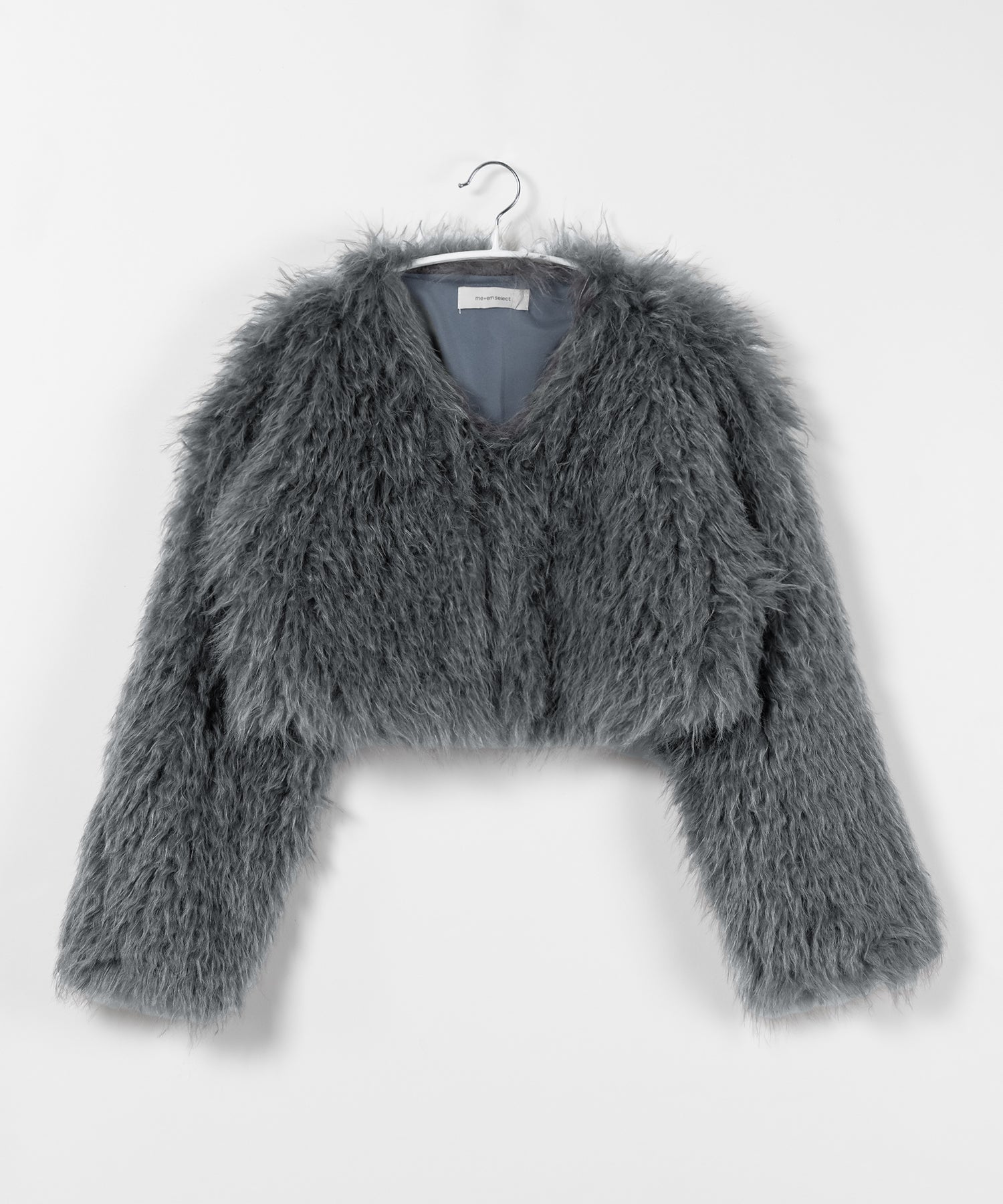 【 5color 】シャギーファーノーカラーボリュームショートコート/ shaggy fur nocollar volume short coat