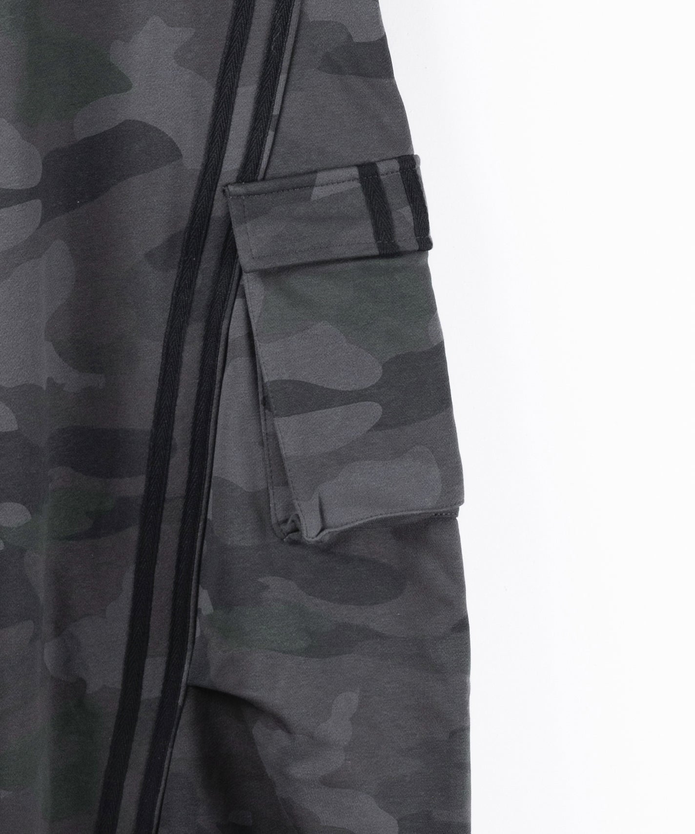 【 裾絞り可能2WAY 】カモフラヴィンテージサイドラインタックワイドスウェットパンツ / camouflage vintage side line tuck wide sweatpants