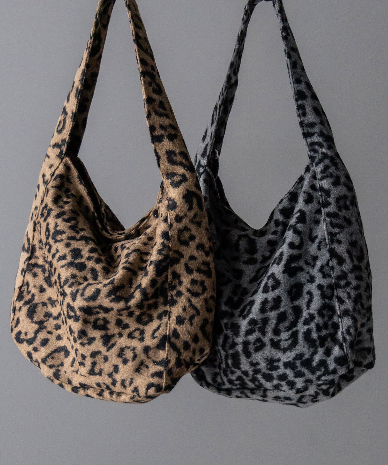 【 2color 】レオパードワンハンドルショルダートートバッグ / leopard onehandle shoulder tote bag