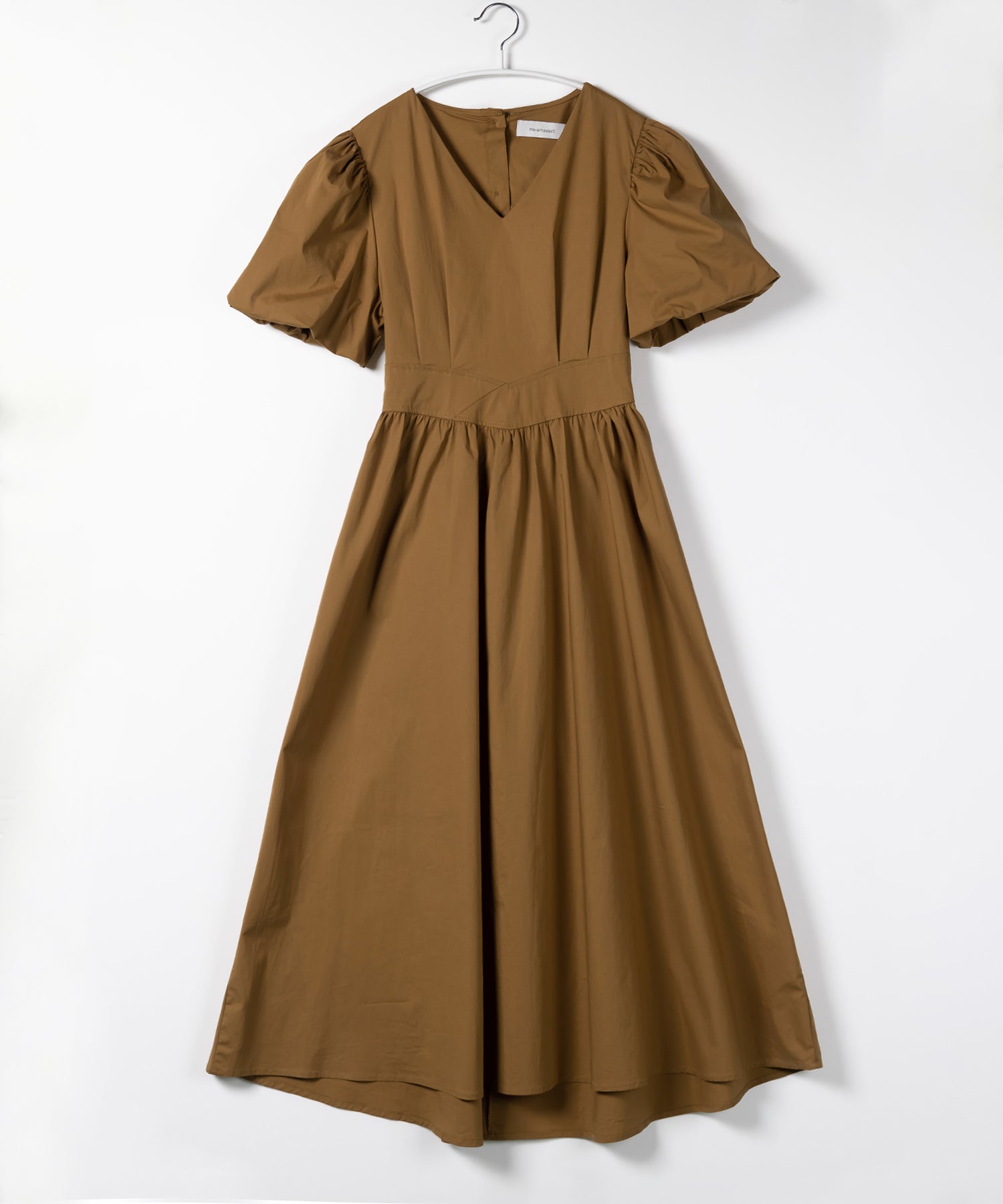 【 5COLOR 】ボリュームスリーブカットアウトバックリボンワンピース