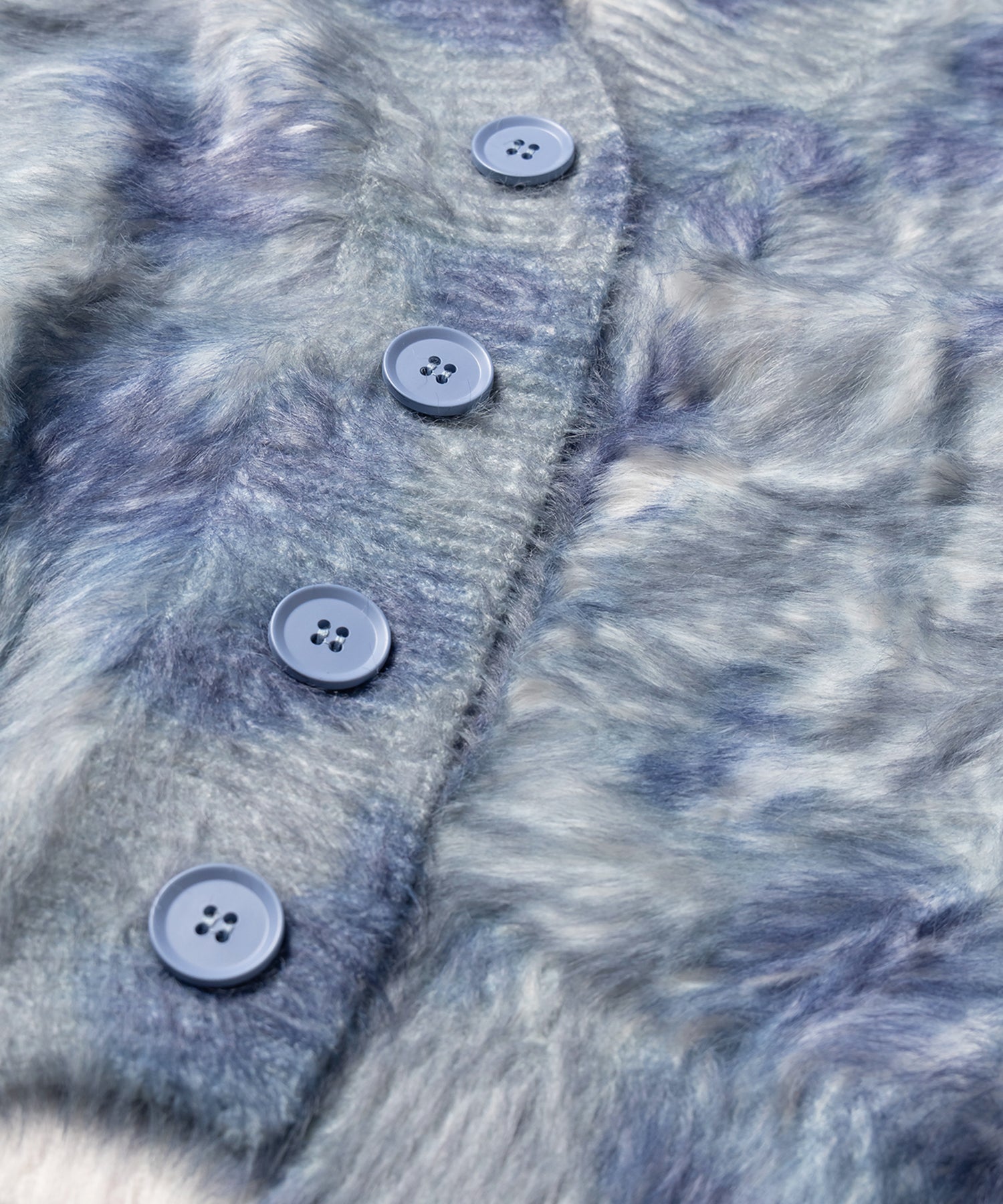 【 2color 】レオパードマーブルシャギーニットカーディガン / reopard marble knit shaggy cardigan