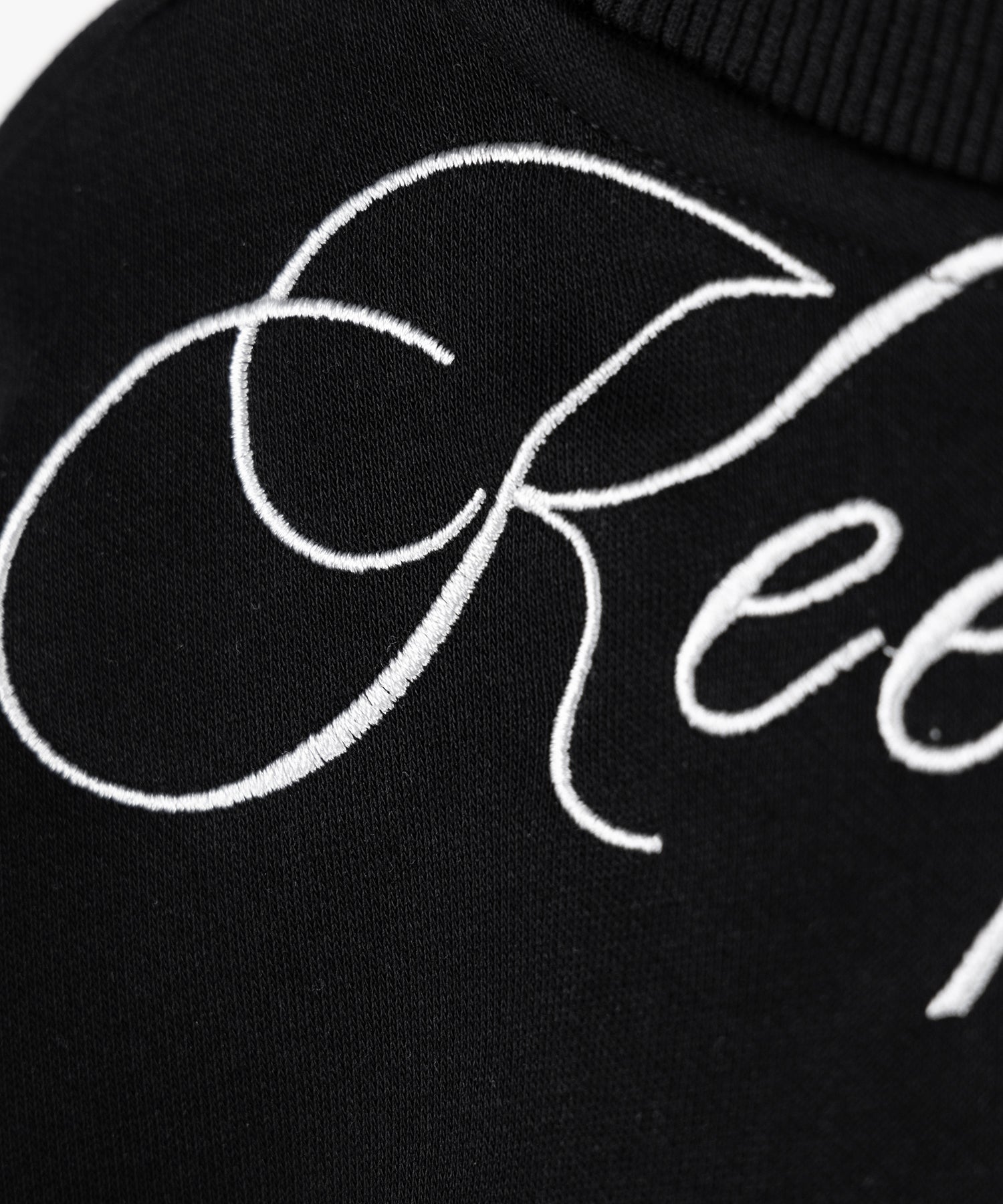 レタリングロゴ刺繍スウェットプルオーバー / lettering logo embroidery sweat pullover