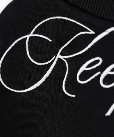 レタリングロゴ刺繍スウェットプルオーバー / lettering logo embroidery sweat pullover