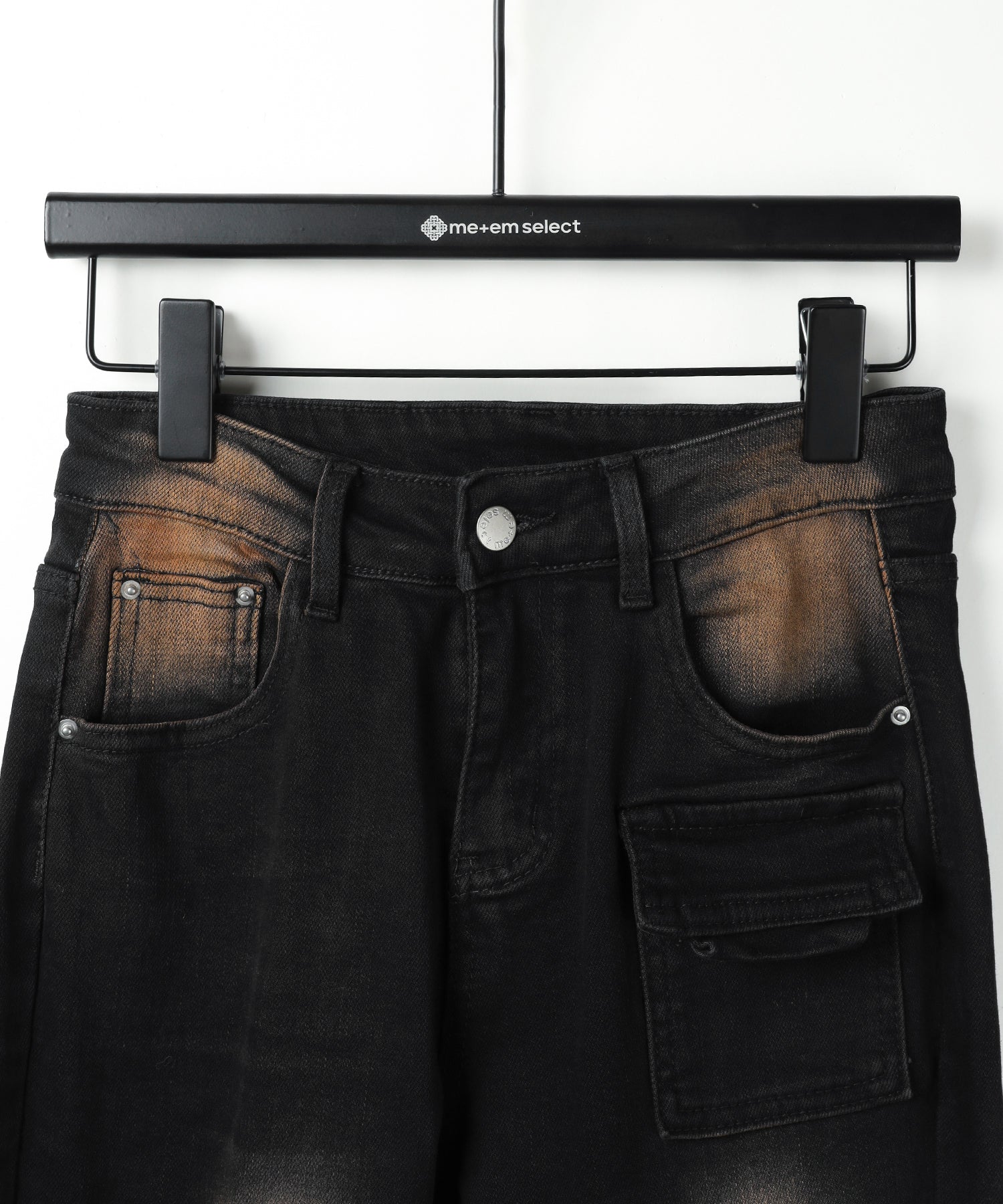【 2color / 4size 】ベルテッドアウトポケットヴィンテージフレアデニム / belted out pocket vintage flare denim