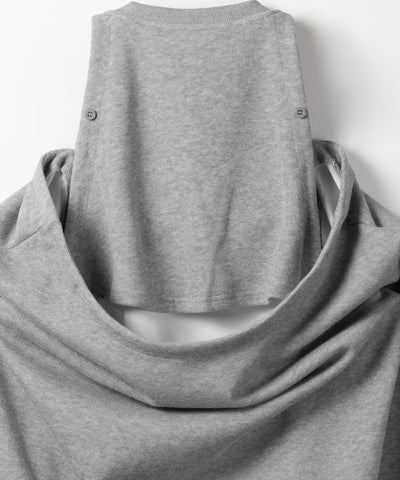 オープンショルダーカットアウトオーバースウェット / open shoulder cutout over sweat